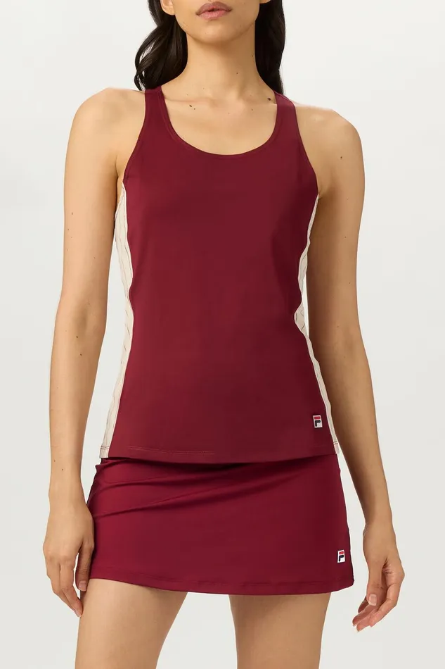 Tennis Women Fila Performance Iconic Racerback Tank 948 Cabernetangora Tennis Women Fila Performance Iconic Racerback Tank 948 Cabernetangora