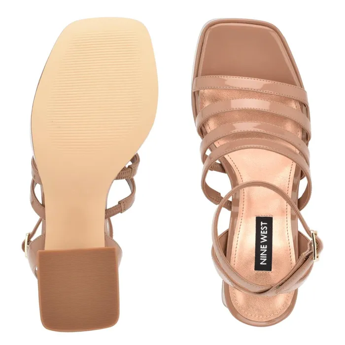 Teriss Strappy Platform Sandals Clay Patent Women Nine West Platforms Teriss Strappy Platform Sandals Clay Patent Women Nine West Platforms