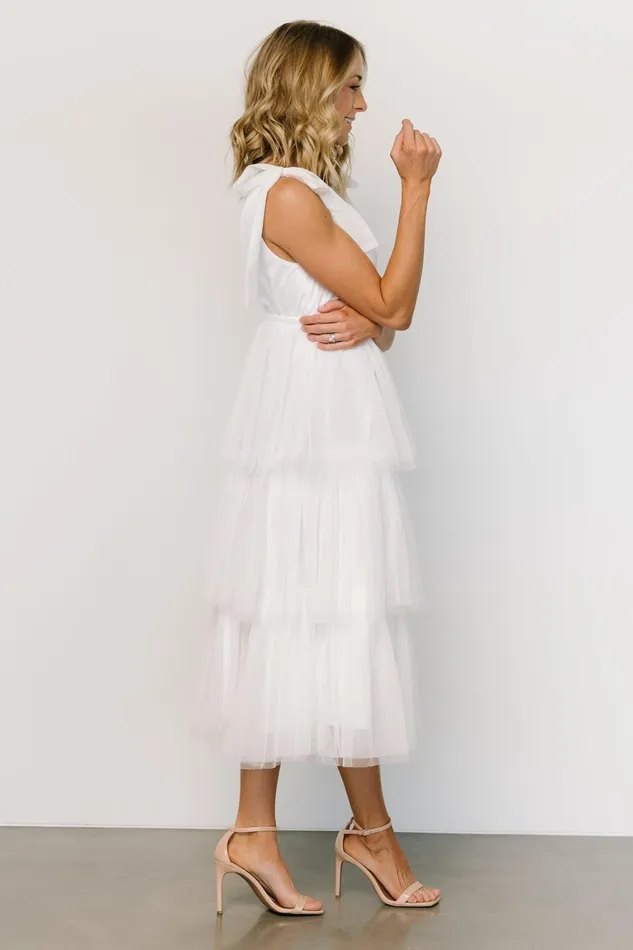 Tessa Tiered Tulle Tank Dress White Women Baltic Born Bridal Tessa Tiered Tulle Tank Dress White Women Baltic Born Bridal