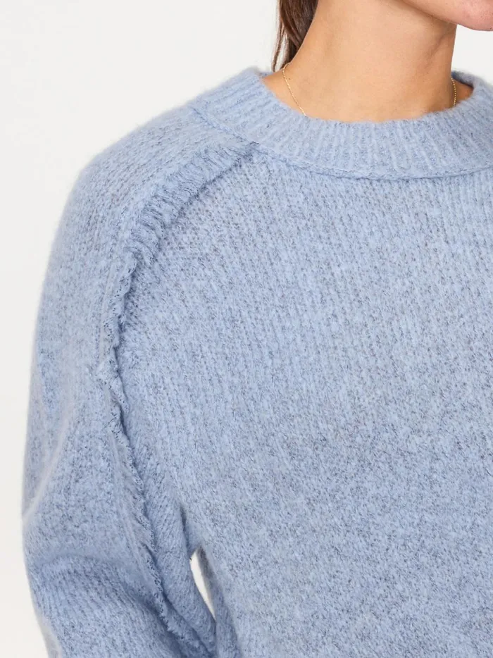 The Aimee Fringe Crew Lucia Blue Mlange Women Brochu Walker Sweaters