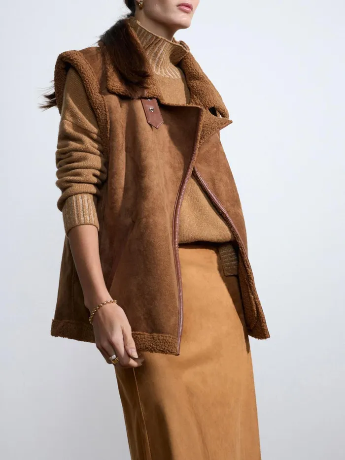 The Ana Turtleneck Whiskey Plaited Combo Women Brochu Walker Sweaters