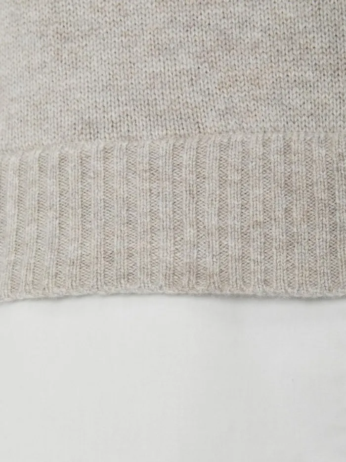 The Eton Layered Crew Looker Light Chia Melange With White Underlayer Women Brochu Walker Sweaters