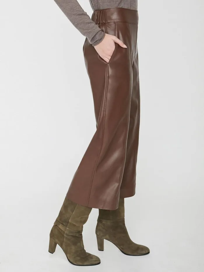 The Frida Cropped Pant Char Brown Women Brochu Walker Bottoms