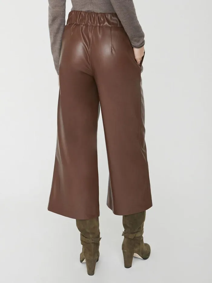 The Frida Cropped Pant Char Brown Women Brochu Walker Bottoms