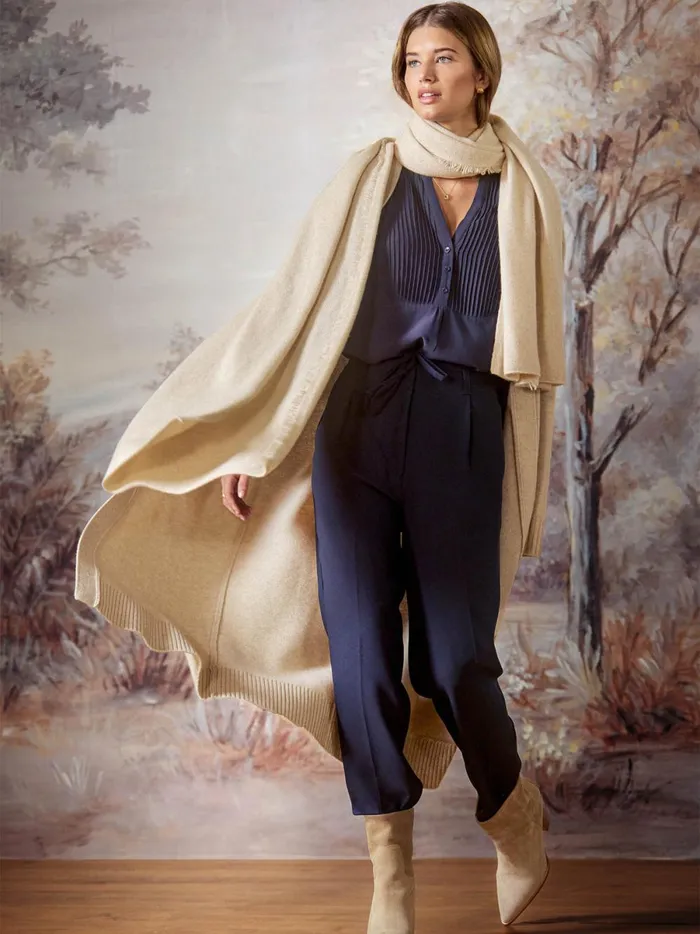 The Haim Duster Cardigan Sesame Mlange Women Brochu Walker Sweaters