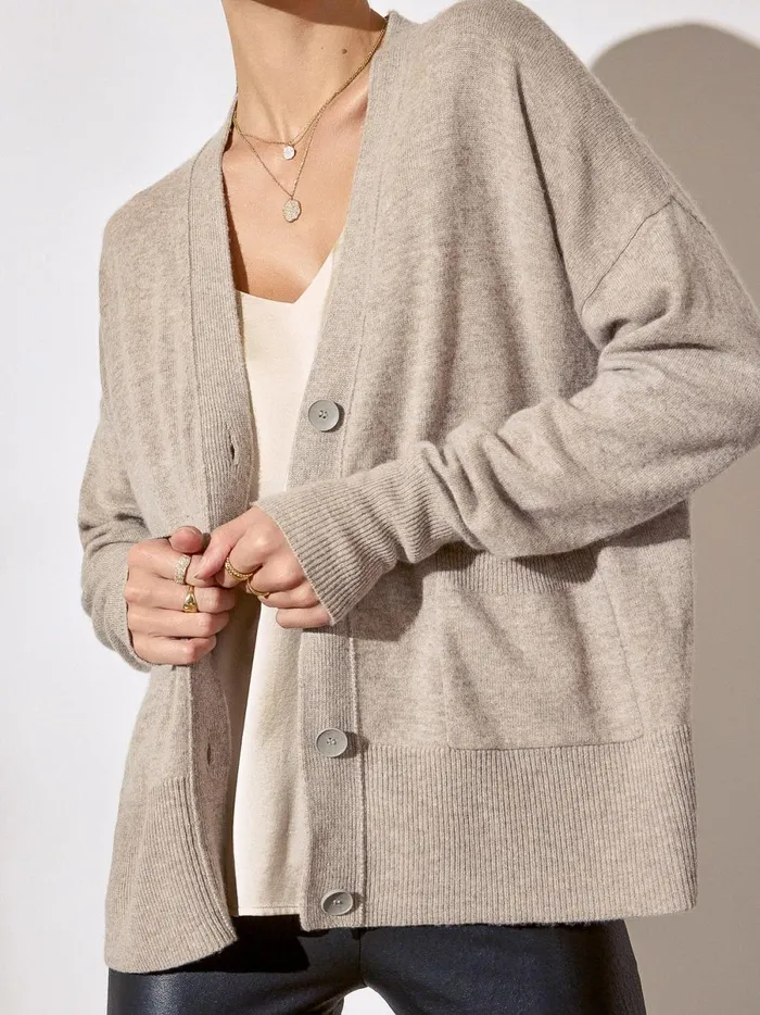 The Halo Cardigan Light Chia Melange Women Brochu Walker Cardigans
