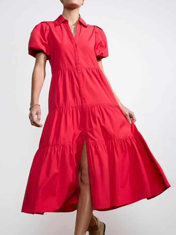 The Havana Dress Carmine Red Women Brochu Walker Dresses