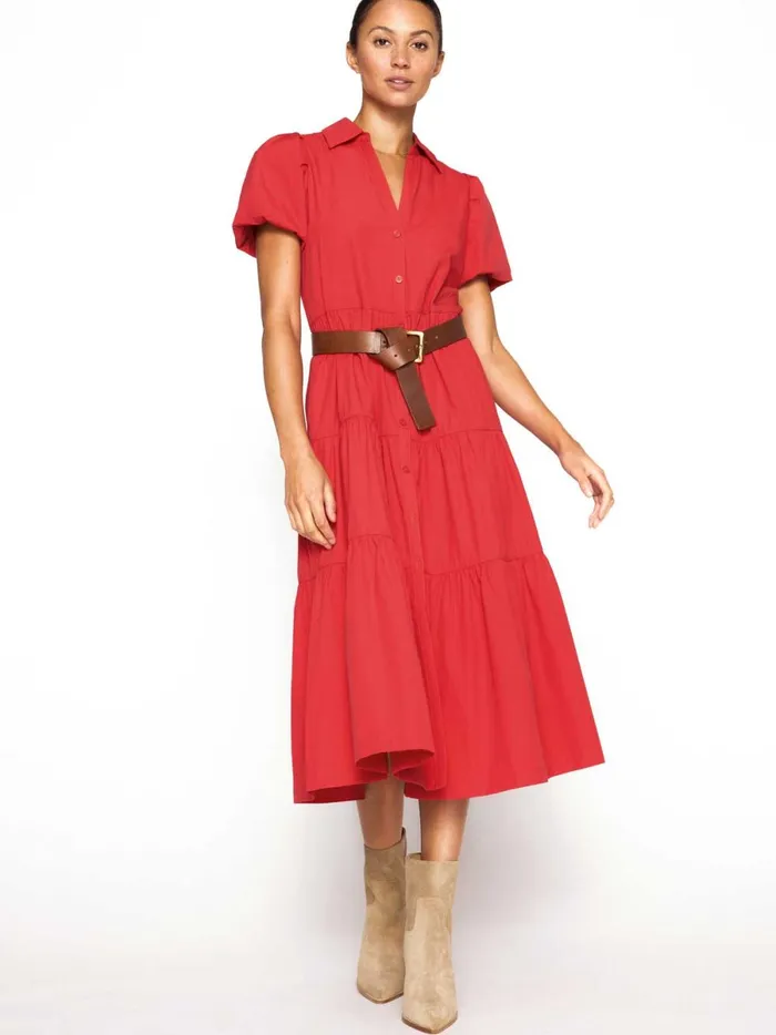 The Havana Dress Carmine Red Women Brochu Walker Dresses