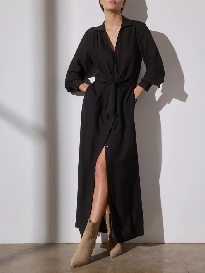 The Madsen Maxi Dress Black Onyx Women Brochu Walker Dresses