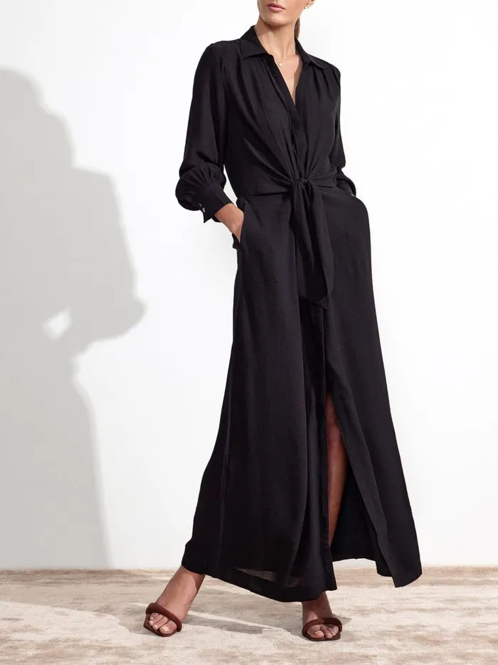The Madsen Maxi Dress Black Onyx Women Brochu Walker Dresses