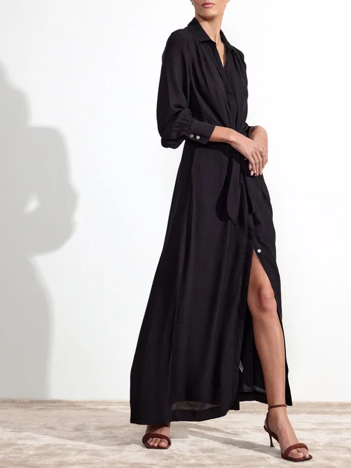 The Madsen Maxi Dress Black Onyx Women Brochu Walker Dresses