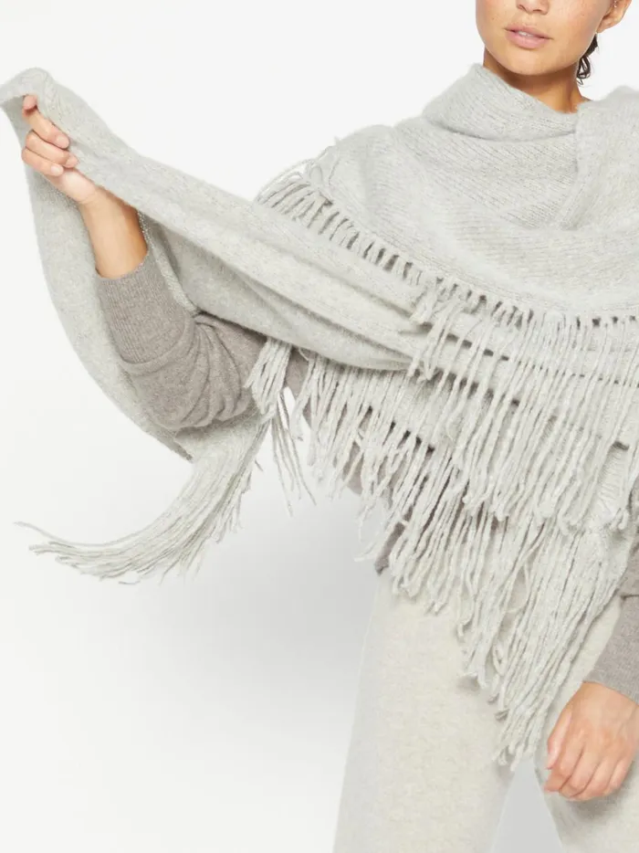 The Thela Fringe Wrap Dusk Melange Women Brochu Walker Jackets and Wraps