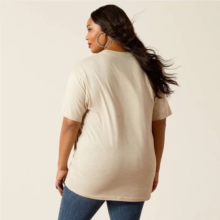 Thrills N Spills TShirt Oatmeal Heather Women Ariat TShirts and Tops Thrills N Spills TShirt Oatmeal Heather Women Ariat TShirts and Tops