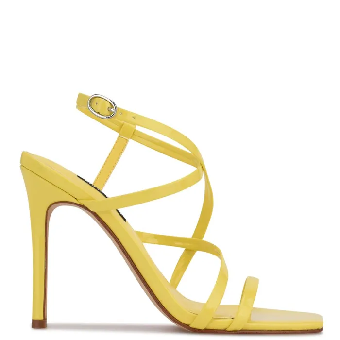 Tilas Heeled Sandals Yellow Women Nine West Heeled
