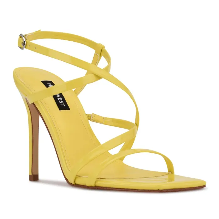 Tilas Heeled Sandals Yellow Women Nine West Heeled Tilas Heeled Sandals Yellow Women Nine West Heeled