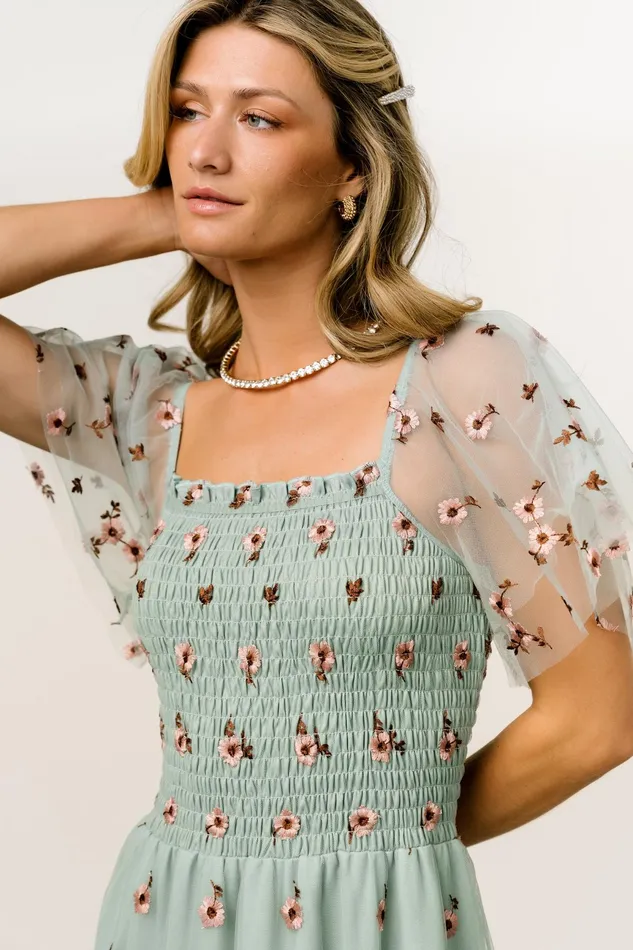 Tivoli Tulle Short Dress Sage Pink Women Baltic Born Short Dresses