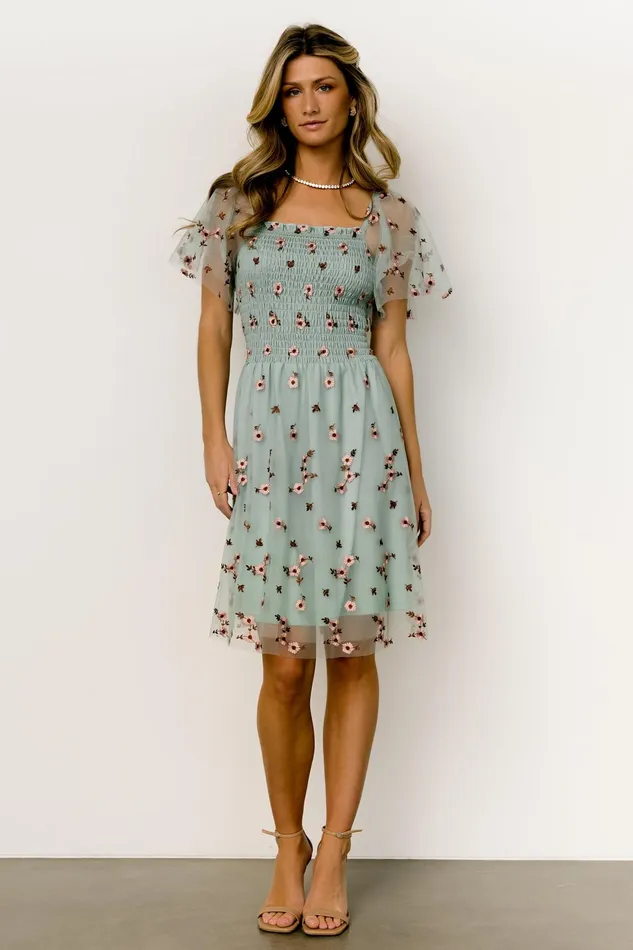 Tivoli Tulle Short Dress Sage Pink Women Baltic Born Short Dresses