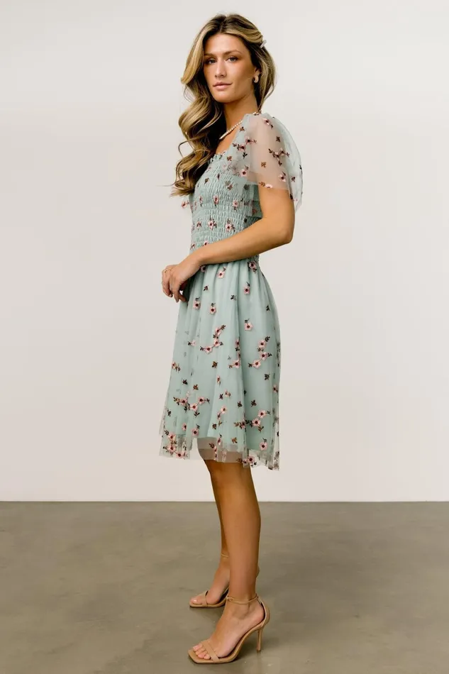 Tivoli Tulle Short Dress Sage Pink Women Baltic Born Short Dresses