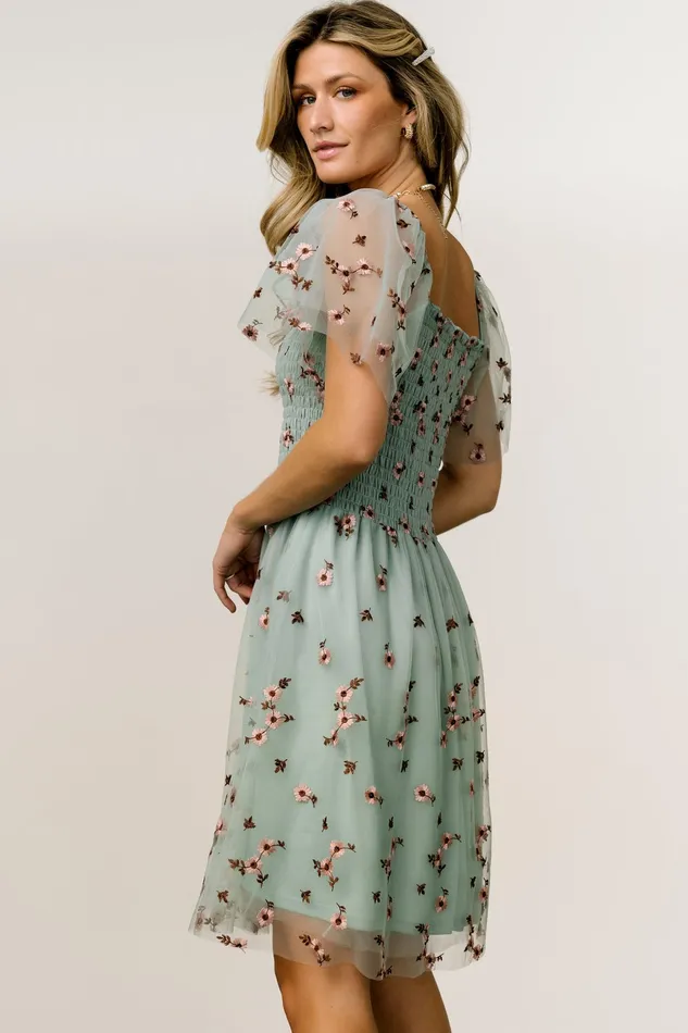 Tivoli Tulle Short Dress Sage Pink Women Baltic Born Short Dresses