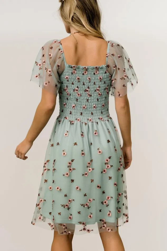 Tivoli Tulle Short Dress Sage Pink Women Baltic Born Short Dresses
