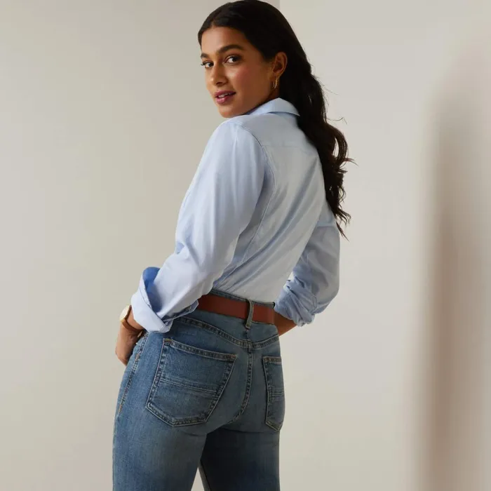Tomales Shirt Powder Blue Women Ariat TShirts and Tops Tomales Shirt Powder Blue Women Ariat TShirts and Tops