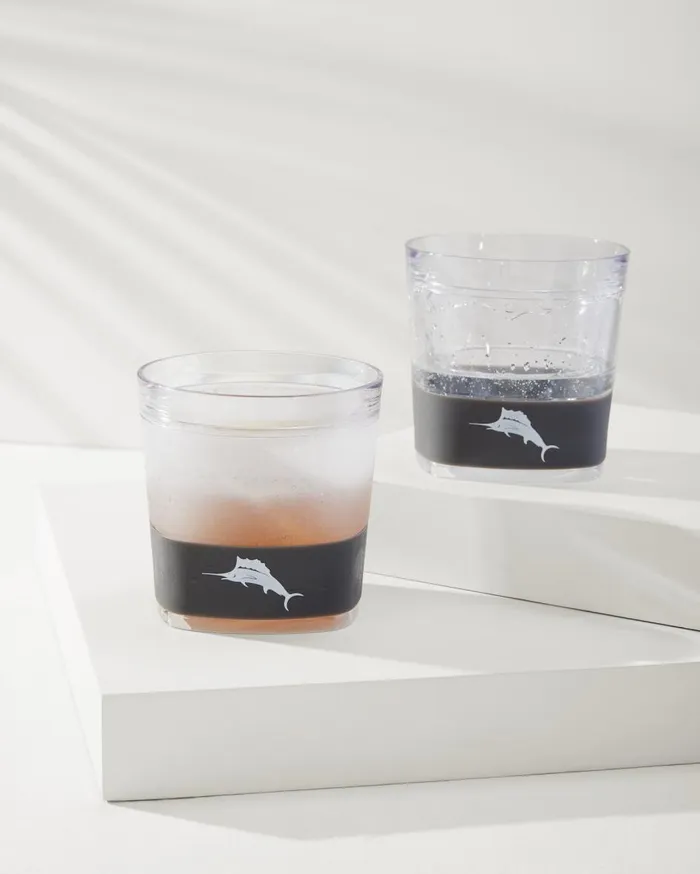 Tommy Bahama 12oz Margarita FREEZE Cooling Cups Set Of 2 Grey Beach and Home Beach Accessories Tommy Bahama 12oz Margarita FREEZE Cooling Cups Set Of 2 Grey Beach and Home Beach Accessories