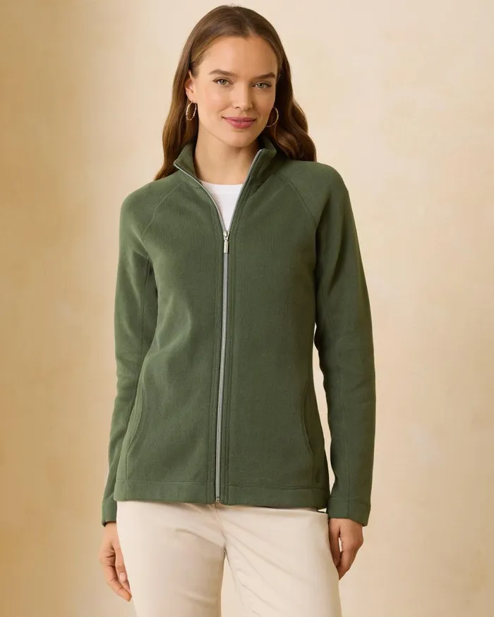 Tommy Bahama Aruba FullZip Sweatshirt Palm Moss Women Sweatshirts Tommy Bahama Aruba FullZip Sweatshirt Palm Moss Women Sweatshirts