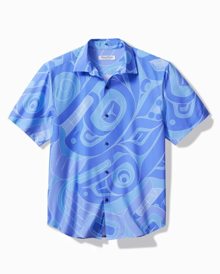 Tommy Bahama Bahama Coast Ocean Life IslandZone ShortSleeve Shirt Cobalt Sea Men Shirts