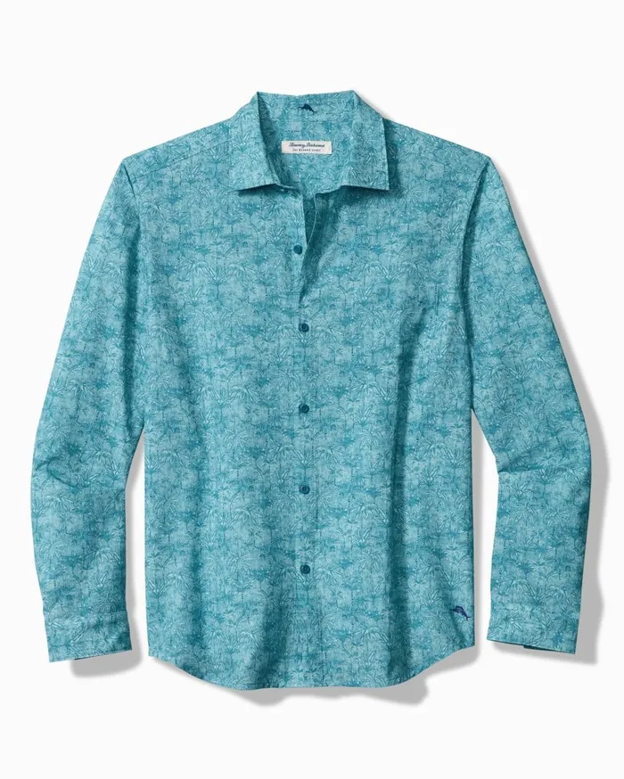 Tommy Bahama Bahama Coast Treescape IslandZone LongSleeve Shirt Mambo Blue Men Shirts
