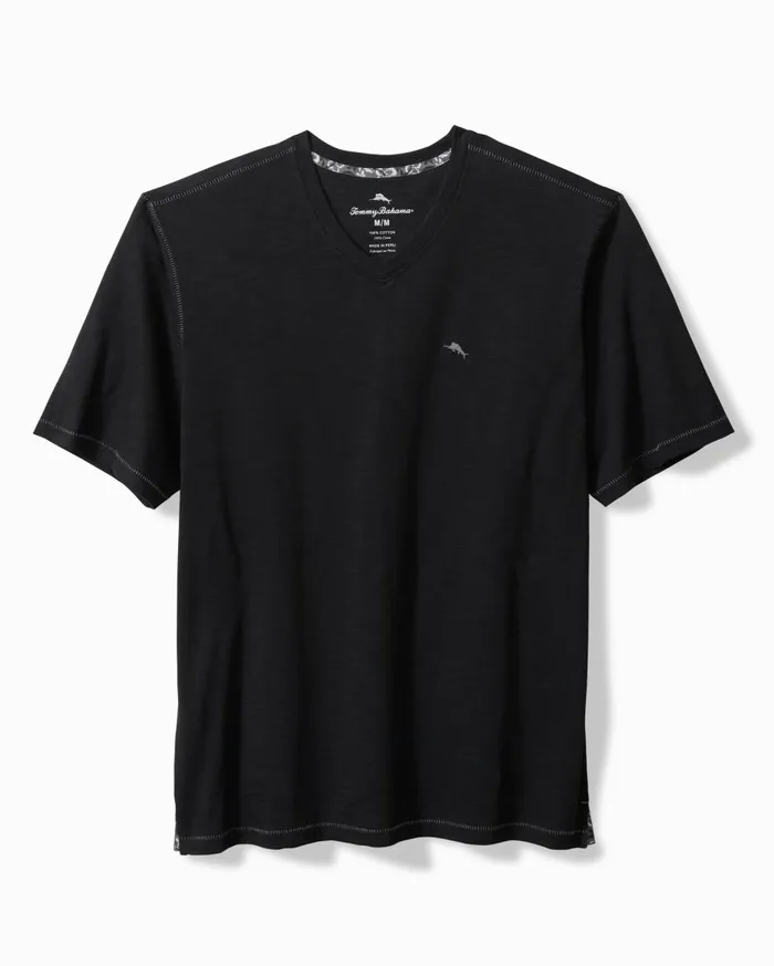 Tommy Bahama Bali Beach VNeck TShirt Black Men TShirts