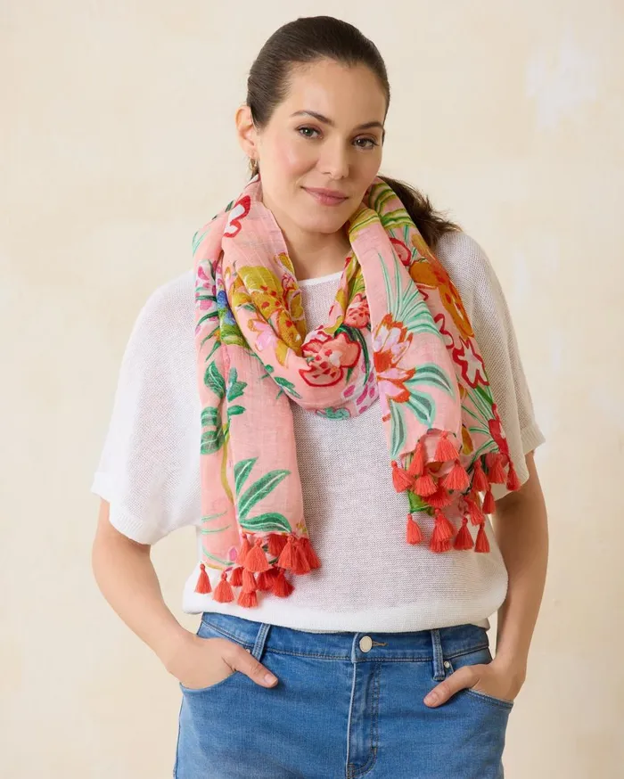 Tommy Bahama Batik Chevron Wrap Indigo Women Scarves and Wraps