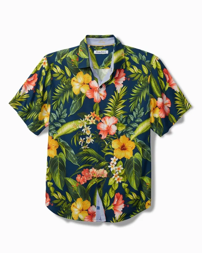 Tommy Bahama Big and Tall Palm Party IslandZone SilkBlend Camp Shirt Deep Hollyhock Big and Tall Shirts Tommy Bahama Big and Tall Palm Party IslandZone SilkBlend Camp Shirt Deep Hollyhock Big and Tall Shirts