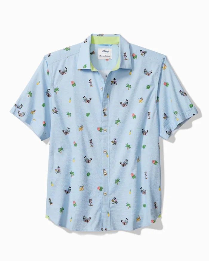 Tommy Bahama Big and Tall Retro Lounge Silk Camp Shirt Como Blue Big and Tall Shirts