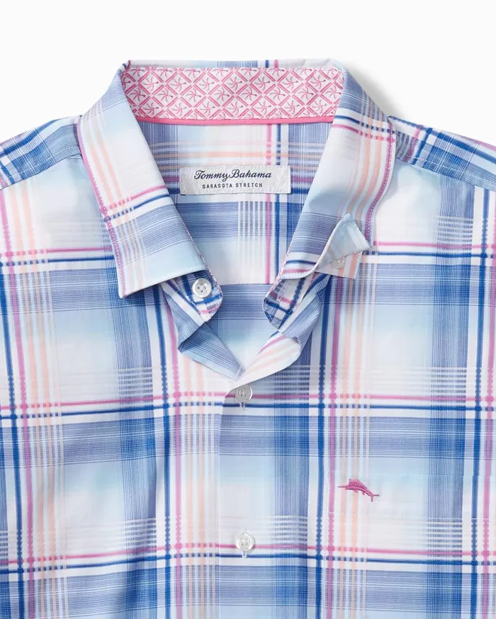 Tommy Bahama Big and Tall Sarasota Stretch Ombre Check IslandZone Shirt Cobalt Sea Big and Tall Shirts Tommy Bahama Big and Tall Sarasota Stretch Ombre Check IslandZone Shirt Cobalt Sea Big and Tall Shirts