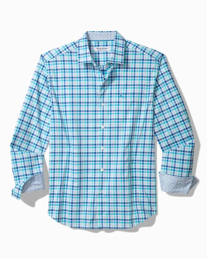 Tommy Bahama Big and Tall Sarasota Stretch St Kitts Check IslandZone Shirt Cobalt Craze Big and Tall Shirts Tommy Bahama Big and Tall Sarasota Stretch St Kitts Check IslandZone Shirt Cobalt Craze Big and Tall Shirts