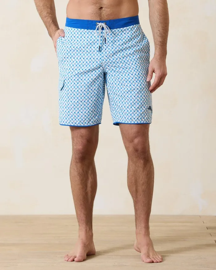 Tommy Bahama Calypso Fronds 6Inch Board Shorts White Men Swim and Boardshorts