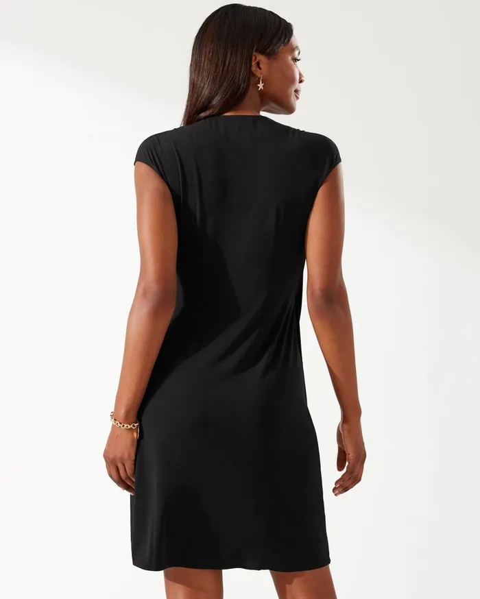 Tommy Bahama Clara FauxWrap Dress Black Women Dresses Tommy Bahama Clara FauxWrap Dress Black Women Dresses