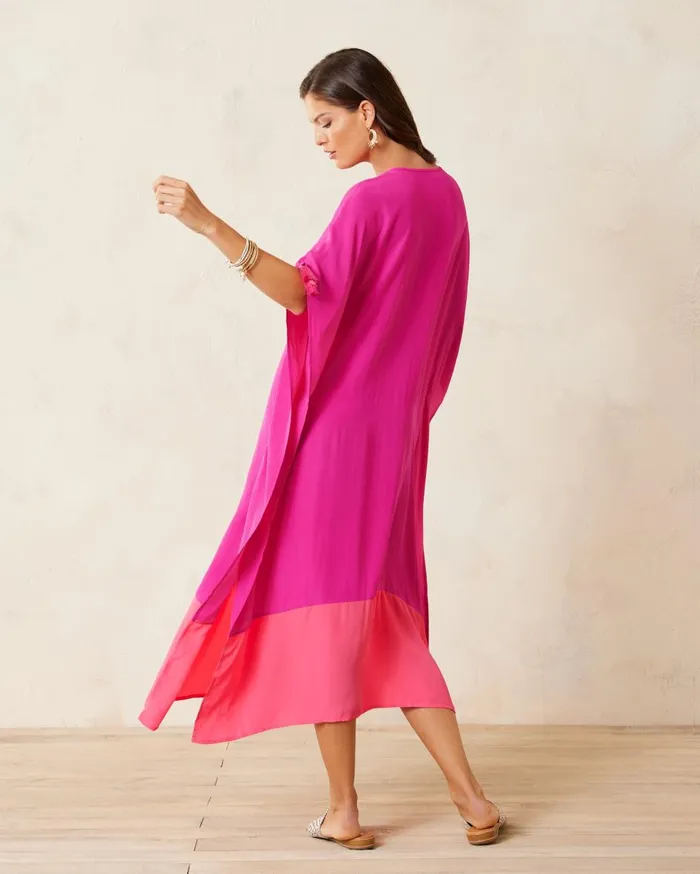 Tommy Bahama Colorblock Beach Caftan Pink Maui Women Dresses Tommy Bahama Colorblock Beach Caftan Pink Maui Women Dresses