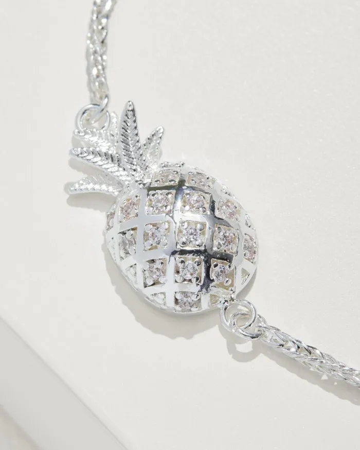 Tommy Bahama Crystal Collection Silver Pineapple PullTie Bracelet Silver Women Jewelry Collections Tommy Bahama Crystal Collection Silver Pineapple PullTie Bracelet Silver Women Jewelry Collections