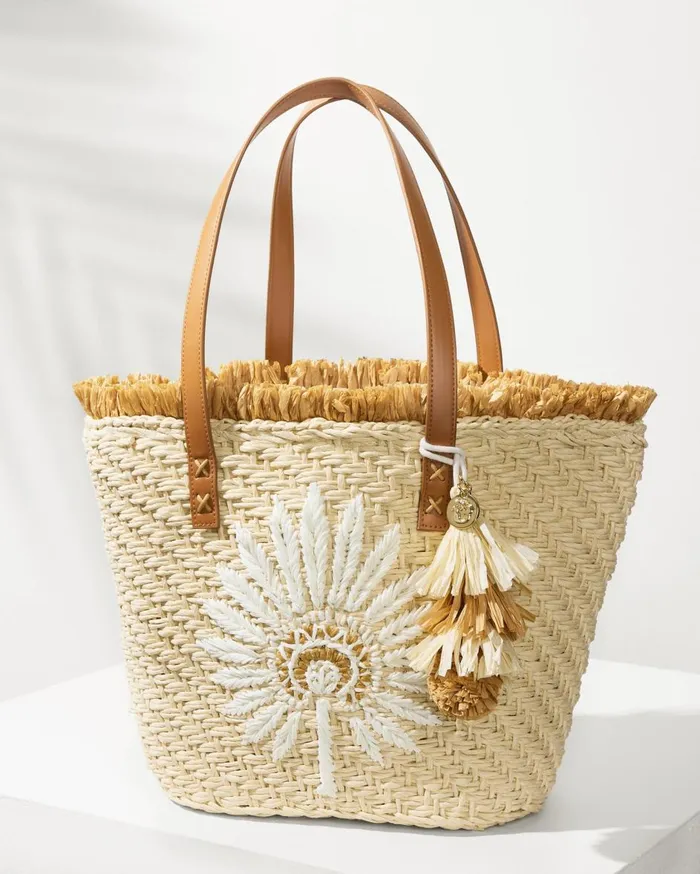 Tommy Bahama Embroidered Callawassie Palmetto Wristlet Beigekhaki Women Handbags and Clutches