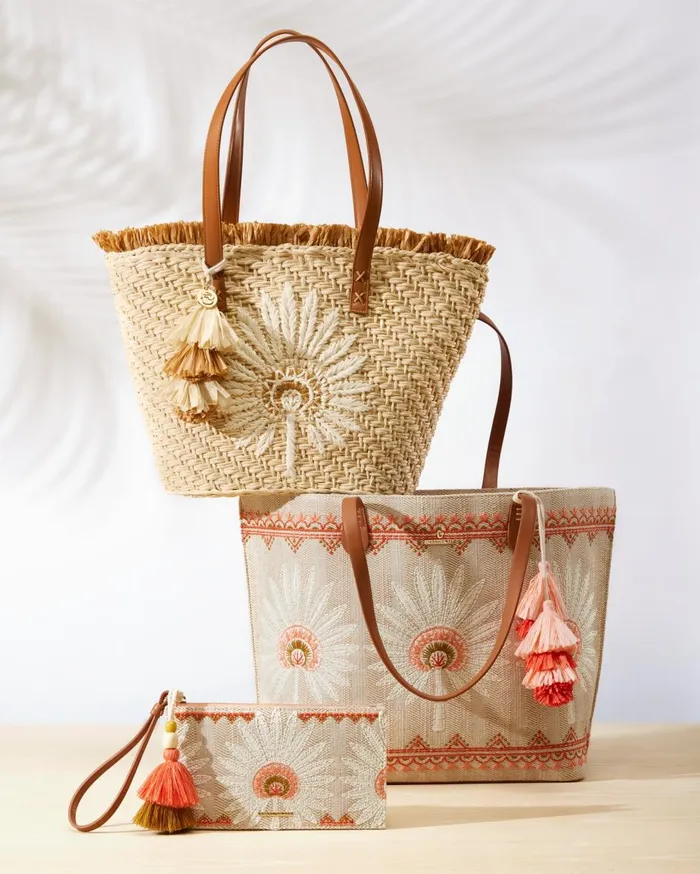 Tommy Bahama Embroidered Callawassie Palmetto Wristlet Beigekhaki Women Handbags and Clutches Tommy Bahama Embroidered Callawassie Palmetto Wristlet Beigekhaki Women Handbags and Clutches