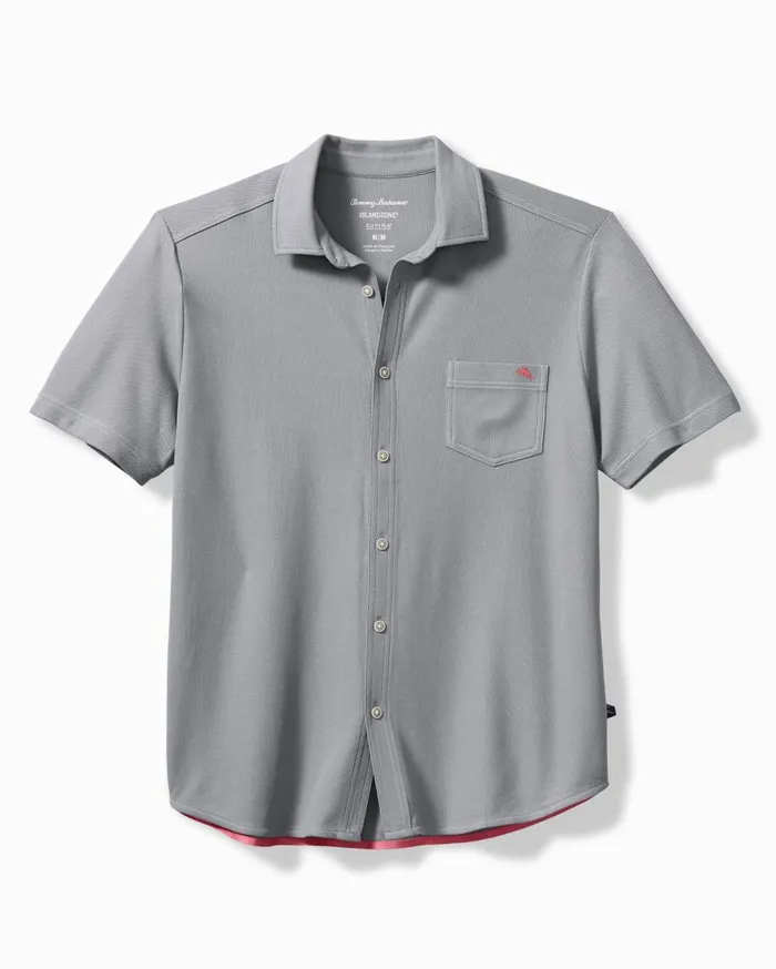 Tommy Bahama Emfielder IslandZone Knit ShortSleeve Shirt Iced Slate Men Shirts