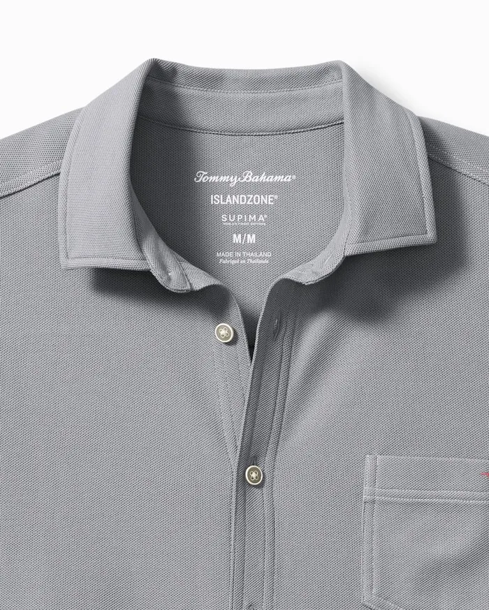 Tommy Bahama Emfielder IslandZone Knit ShortSleeve Shirt Iced Slate Men Shirts
