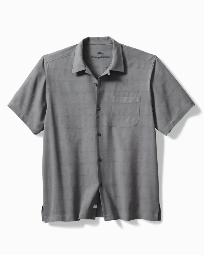 Tommy Bahama Gambler039s Paradise Silk Camp Shirt Carbon Grey Men Shirts Tommy Bahama Gambler039s Paradise Silk Camp Shirt Carbon Grey Men Shirts