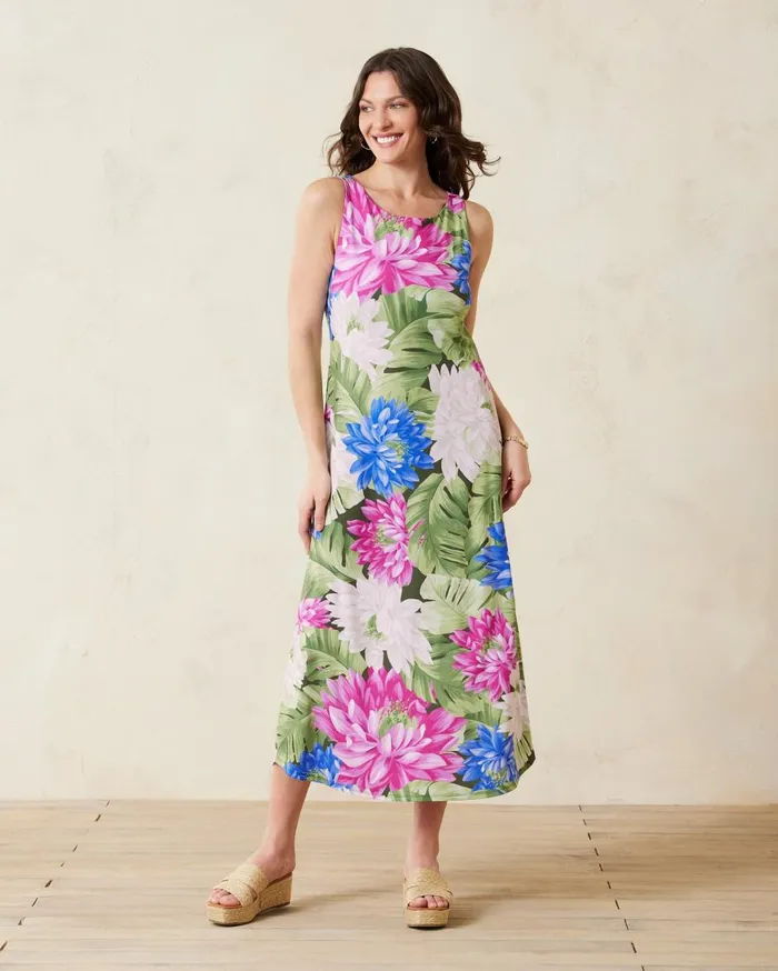 Tommy Bahama Jasmina Lush Lotus Midi Dress Banana Leaves Women Dresses Tommy Bahama Jasmina Lush Lotus Midi Dress Banana Leaves Women Dresses