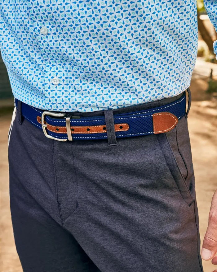 Tommy Bahama Leather Mesh Reversible Performance Belt Navytan Men Belts Tommy Bahama Leather Mesh Reversible Performance Belt Navytan Men Belts