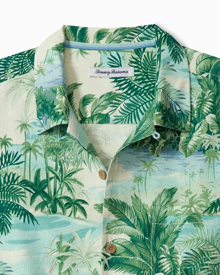 Tommy Bahama Mangrove Jungle Silk Camp Shirt Blue Heaven Men Shirts Tommy Bahama Mangrove Jungle Silk Camp Shirt Blue Heaven Men Shirts