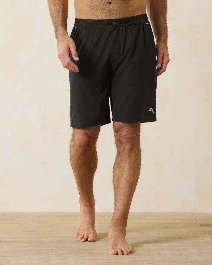 Tommy Bahama Maui Breaker Palm Route 5Inch Hybrid Shorts Cobalt Sea Men Shorts