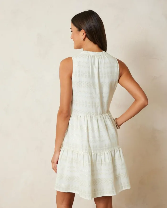 Tommy Bahama Metallic Clip Coverup Dress Coconut Women Dresses Tommy Bahama Metallic Clip Coverup Dress Coconut Women Dresses
