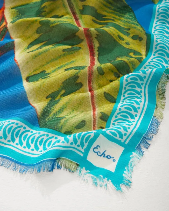 Tommy Bahama Mosaic Stripes Wrap Chambray Women Scarves and Wraps Tommy Bahama Mosaic Stripes Wrap Chambray Women Scarves and Wraps